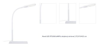 Novel STOLNÁ LED LAMPA, dotykový stmievač, 37,5/15/43,5 cm 1