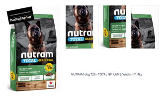 NUTRAM dog T26 - TOTAL GF LAMB/lentils - 11,4kg 1