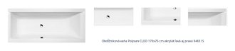 Obdĺžniková vaňa Polysan CLEO 170x75 cm akrylát ľavá aj pravá 94611S 1