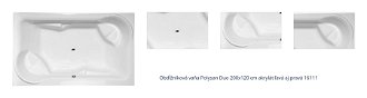 Obdĺžniková vaňa Polysan Duo 200x120 cm akrylát ľavá aj pravá 16111 1