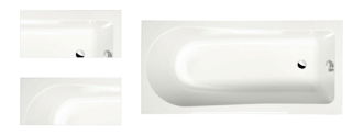 Obdĺžniková vaňa Polysan Lisa 150x70 cm akrylát ľavá aj pravá 85111 4