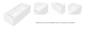Obdĺžniková vaňa Polysan MARLENE 165x75 cm akrylát pravá 72403MCR 1