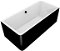 Obdĺžniková vaňa Polysan MARLENE 165x75 cm akrylát pravá čierno/biela 72403MCRB