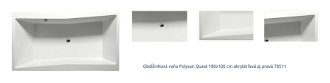 Obdĺžniková vaňa Polysan Quest 180x100 cm akrylát ľavá aj pravá 78511 1