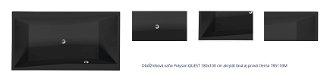 Obdĺžniková vaňa Polysan QUEST 180x100 cm akrylát ľavá aj pravá čierna 78511BM 1