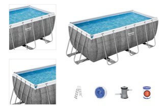 Obdĺžnikový bazén s rámom rattan 4.12x2.01x1.22m 56722 4