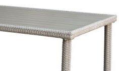 Obdĺžnikový  záhradný stôl Alford 150x90 cm, béžový% 7