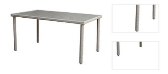 Obdĺžnikový  záhradný stôl Alford 150x90 cm, béžový% 3