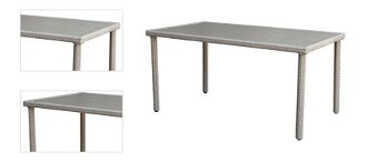 Obdĺžnikový  záhradný stôl Alford 150x90 cm, béžový% 4