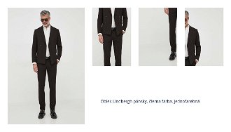 Oblek Lindbergh pánsky, čierna farba, jednofarebná 1