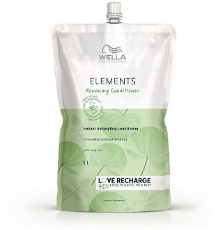 Obnovujúca starostlivosť pre regeneráciu vlasov Wella Elements Renewing - 1000 ml, náhradná náplň (99350169318) + darček zadarmo 2