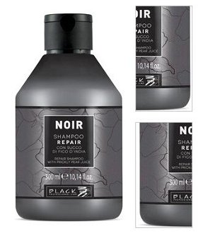 Obnovujúci šampón pre poškodené vlasy Black Noir Repair - 300 ml (250023) + darček zadarmo 3