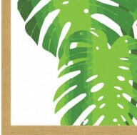 Obraz v ráme Zelené listy, 40x40 cm% 8