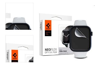 Ochranná fólia Spigen Film Neo Flex pre Apple Watch 7, 45 mm, 3 kusy 4