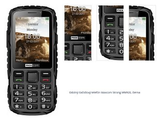 Odolný tlačidlový telefón Maxcom Strong MM920, čierna 1