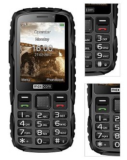 Odolný tlačidlový telefón Maxcom Strong MM920, čierna 3