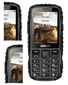 Odolný tlačidlový telefón Maxcom Strong MM920, čierna 4