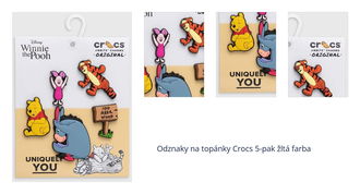 Odznaky na topánky Crocs 5-pak žltá farba 1