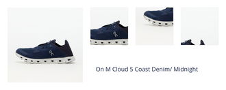 On M Cloud 5 Coast Denim/ Midnight 1