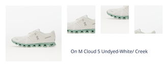 On M Cloud 5 Undyed-White/ Creek 1