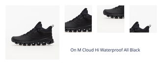 On M Cloud Hi Waterproof All Black 1