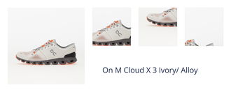 On M Cloud X 3 Ivory/ Alloy 1