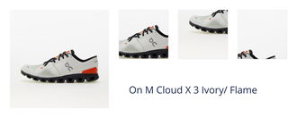 On M Cloud X 3 Ivory/ Flame 1