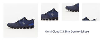 On M Cloud X 3 Shift Denim/ Eclipse 1