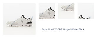 On M Cloud X 3 Shift Undyed-White/ Black 1