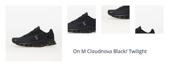 On M Cloudnova Black/ Twilight 1