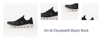 On M Cloudswift Black/ Rock 1