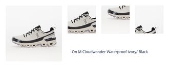 On M Cloudwander Waterproof Ivory/ Black 1