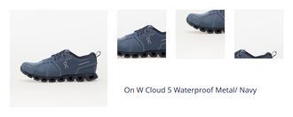 On W Cloud 5 Waterproof Metal/ Navy 1