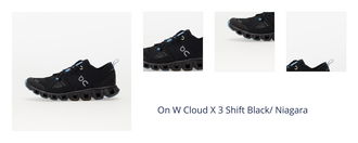 On W Cloud X 3 Shift Black/ Niagara 1