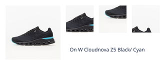 On W Cloudnova Z5 Black/ Cyan 1