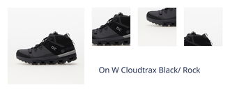 On W Cloudtrax Black/ Rock 1