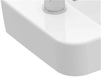 O.novo Umývadlo Compact, 360 x 250 x 145 mm, biele Alpin, s prepadom, neleštené 8