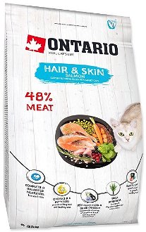Ontario Cat Hair & Skin losos 2 kg