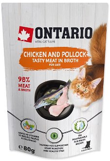 Ontario cat kapsička kura a treska vo vývare 80 g