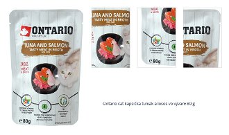 Ontario cat kapsička tuniak a losos vo vývare 80 g 1