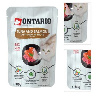 Ontario cat kapsička tuniak a losos vo vývare 80 g 3