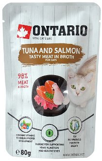 Ontario cat kapsička tuniak a losos vo vývare 80 g 2