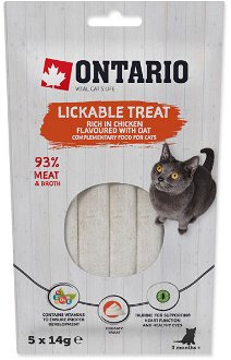 Ontario cat lízacia pochúťka kura/ovos 5 x 14 g