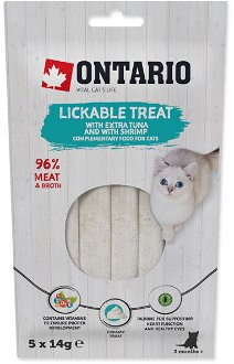Ontario cat lízacia pochúťka tuniak/krevety 5 x 14 g