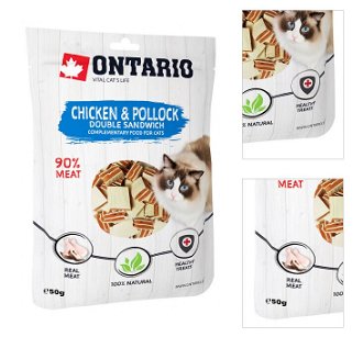 Ontario cat pochúťka 50 g double sendvič kura a treska 3