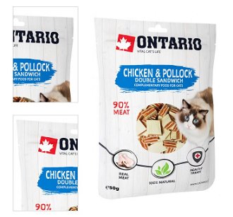Ontario cat pochúťka 50 g double sendvič kura a treska 4