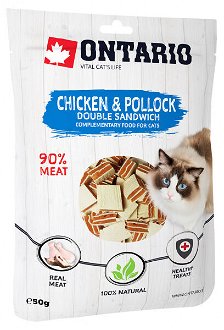 Ontario cat pochúťka 50 g double sendvič kura a treska 2