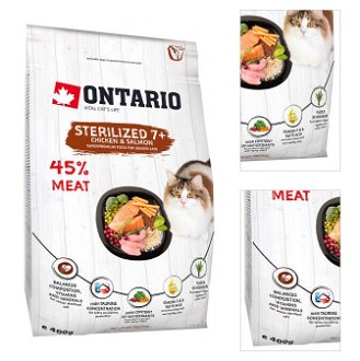 Ontario cat sterilised 7+ 0,4 kg 3