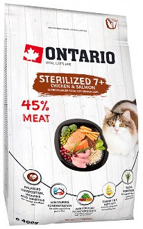 Ontario Cat Sterilised 7+ 0,4kg