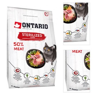 Ontario cat sterilised jahna 0,4 kg 3